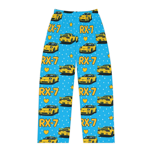 RX-7 Women's Pajama Pants - Yellow - Light Blue